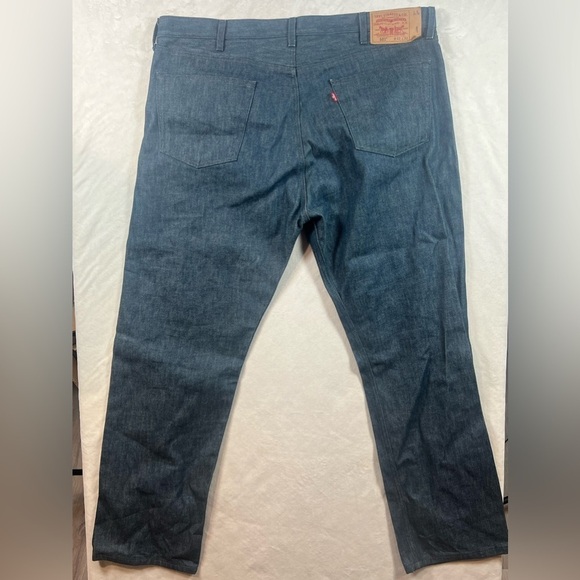 Levi’s 501 Raw Denim 42W 32L Indigo Lightly Used Vintage Jeans - Picture 8 of 12